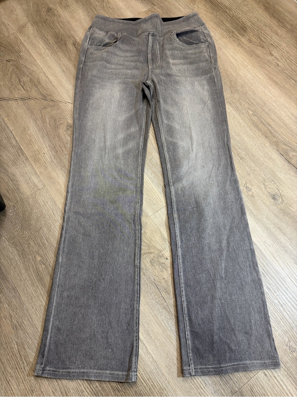Halara Pull On Wide Leg Jeans Women’s L Tall Gray 233